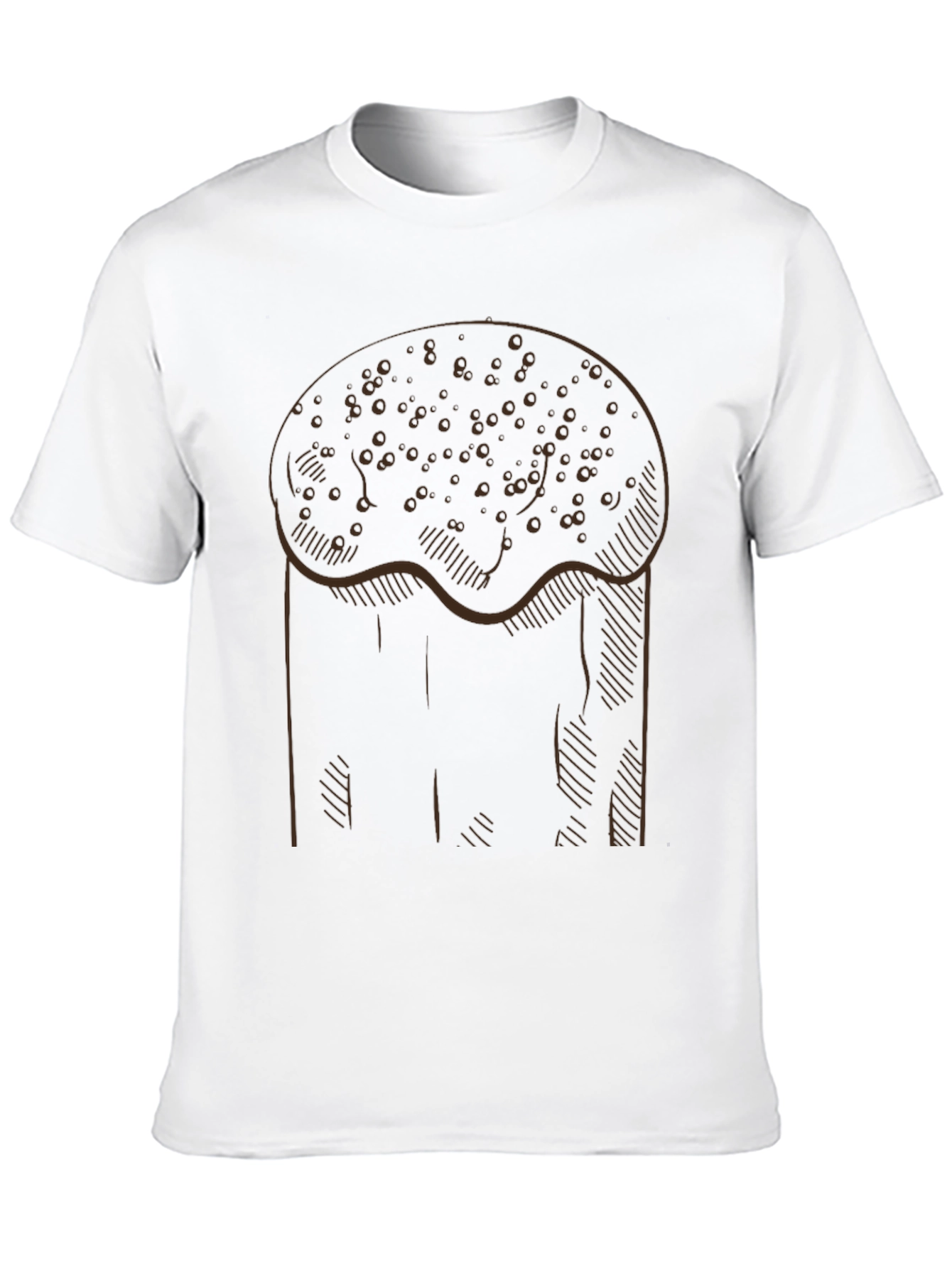 Novelty Cake Outline Mens T-Shirt