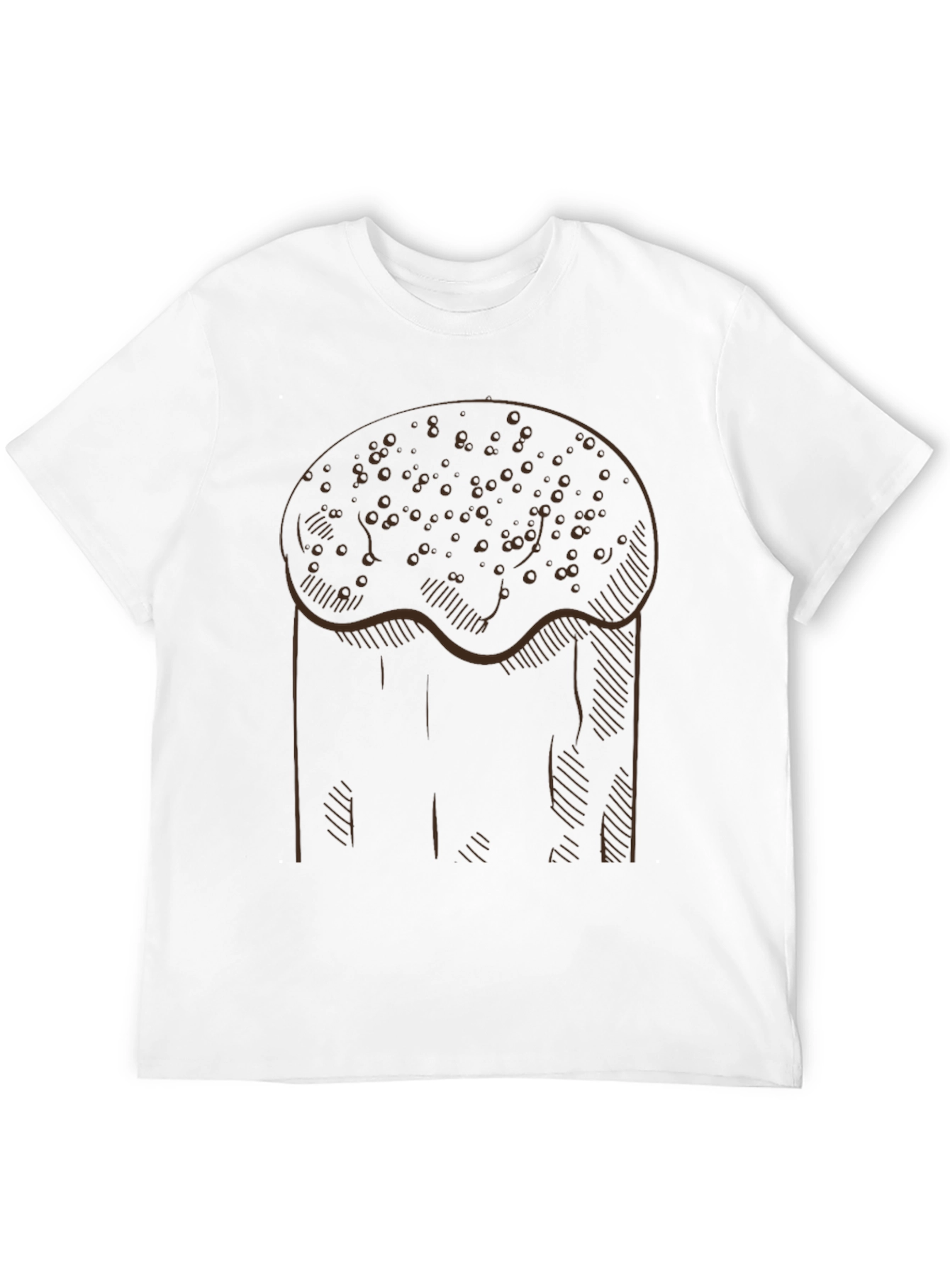 Novelty Cake Outline Mens T-Shirt