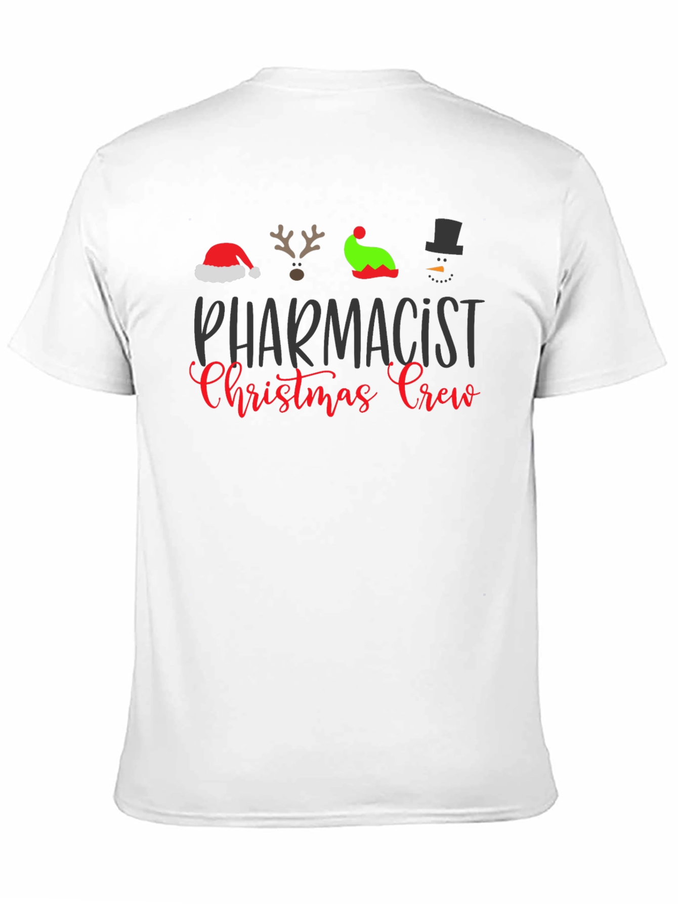 Pharmacist Christmas Crew Black T-Shirt