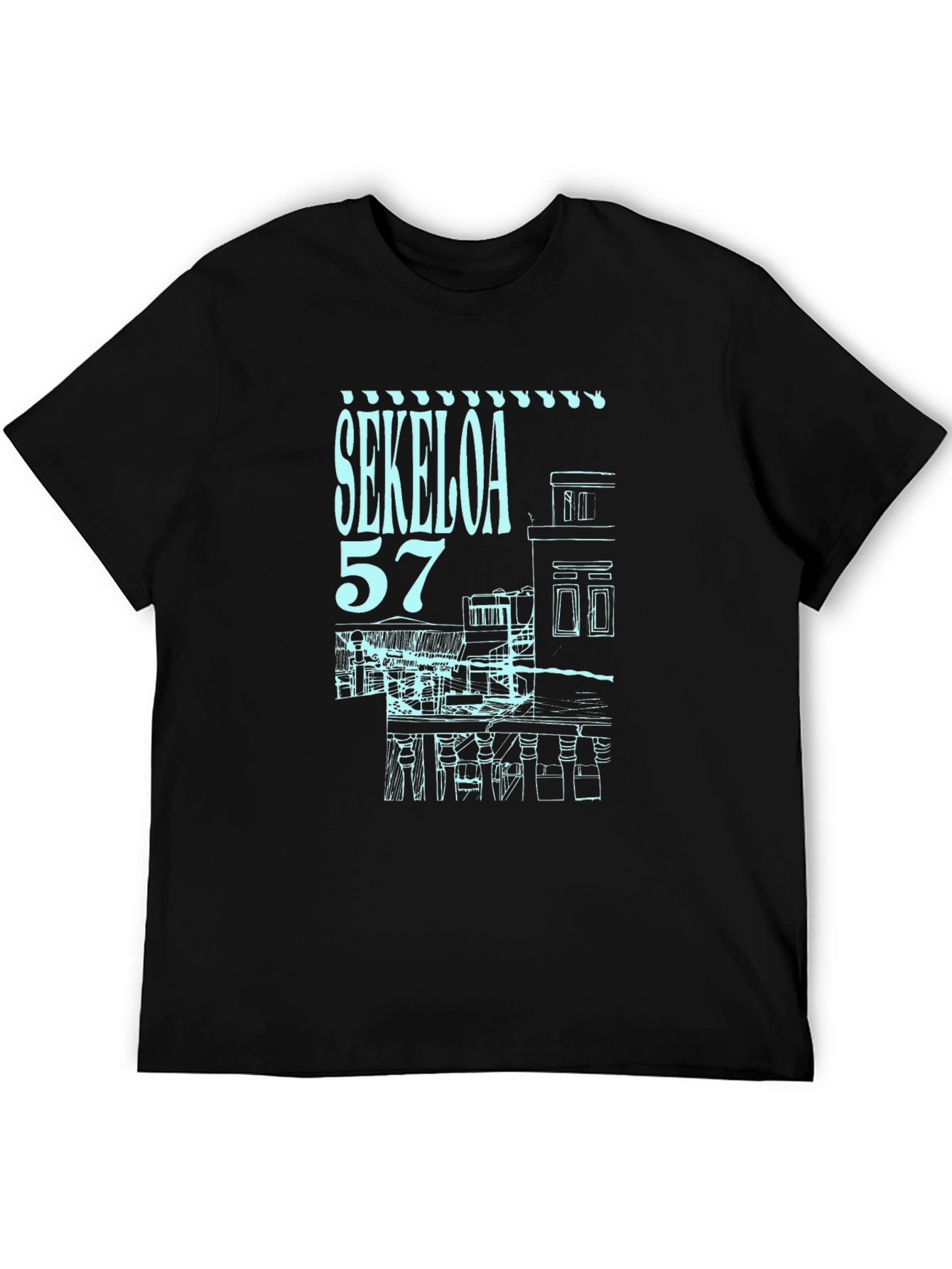 Sekeloa 57 Graphic Print Black T-Shirt