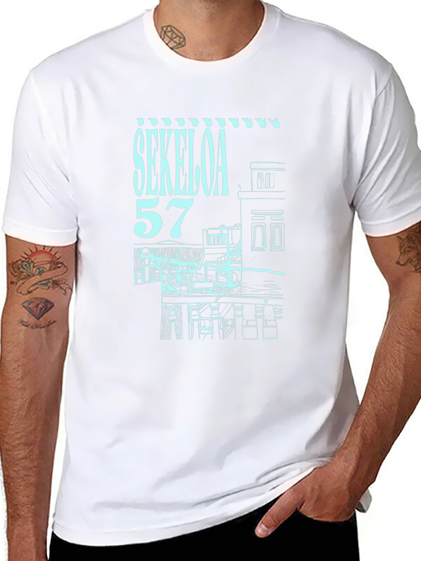 Sekeloa 57 Graphic Print Black T-Shirt