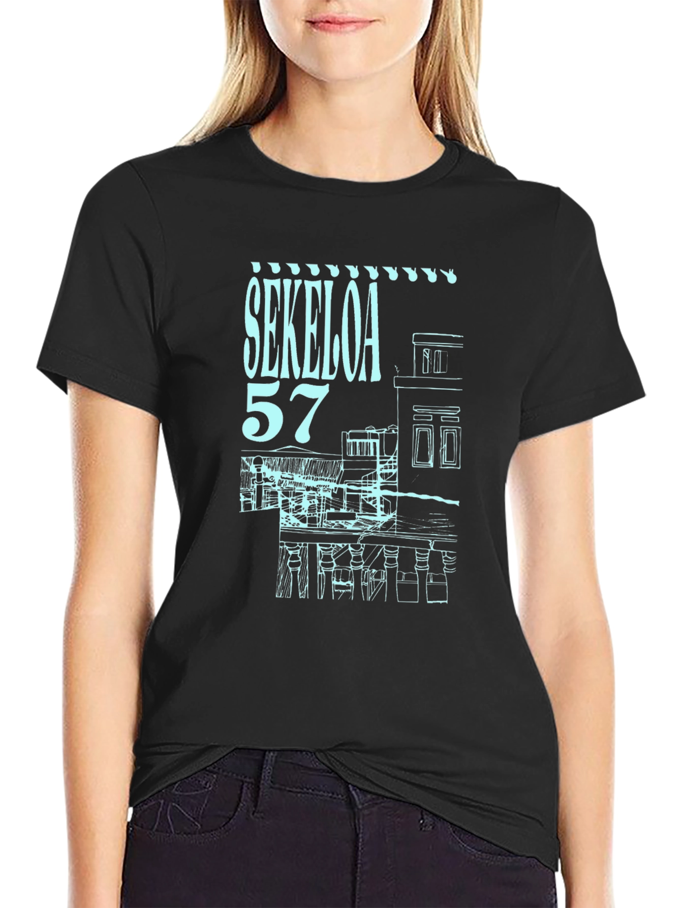 Sekeloa 57 Graphic Print Black T-Shirt