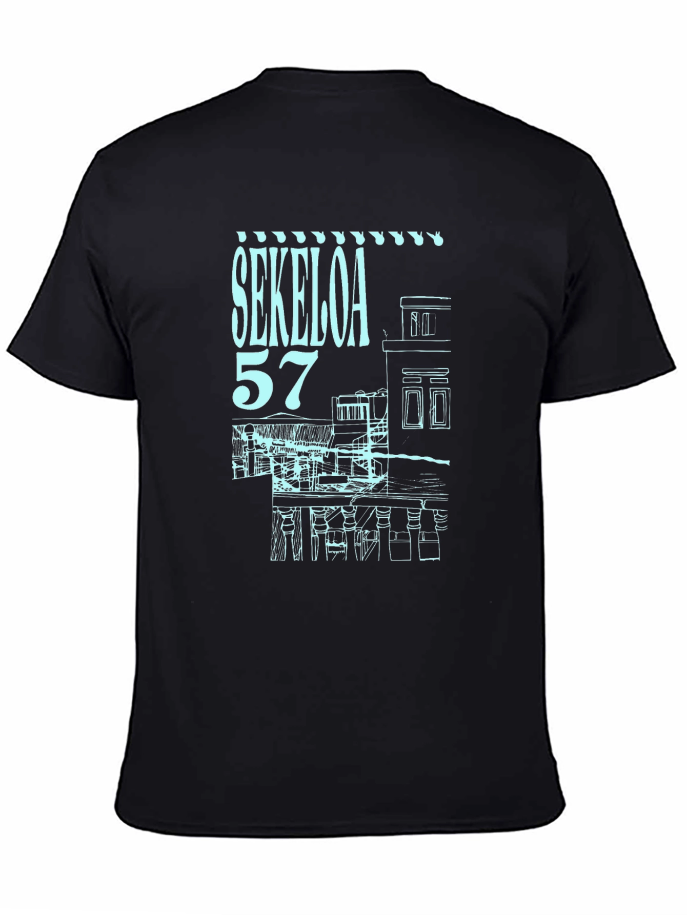 Sekeloa 57 Graphic Print Black T-Shirt