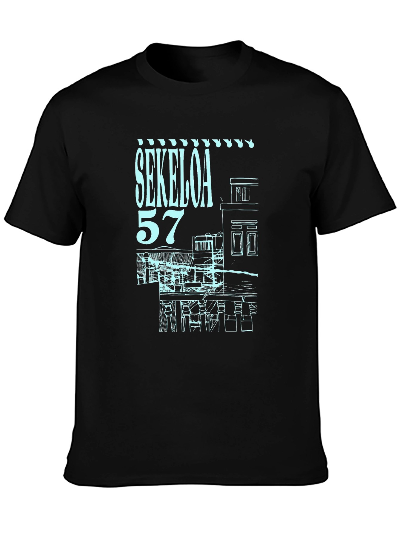 Sekeloa 57 Graphic Print Black T-Shirt