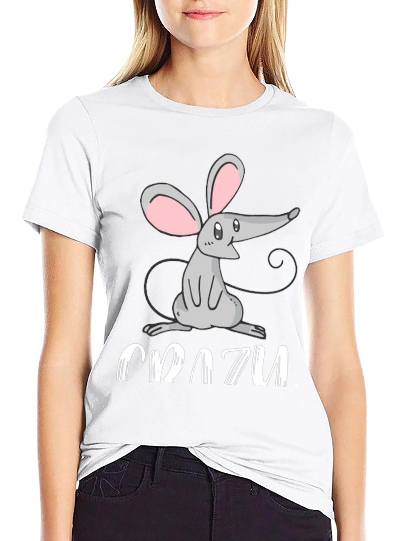 Crazy Mouse Graphic Tee - Fun Animal T-Shirt