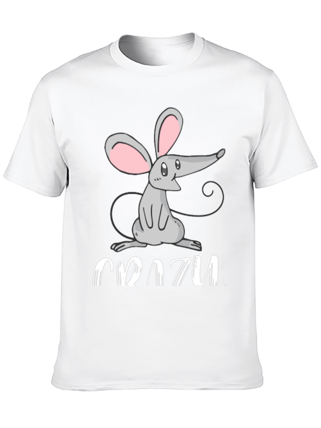 Crazy Mouse Graphic Tee - Fun Animal T-Shirt