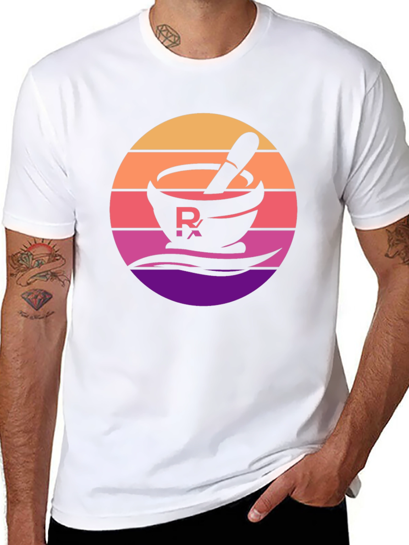 Retro Pharmacy T-Shirt - Mortar and Pestle Design