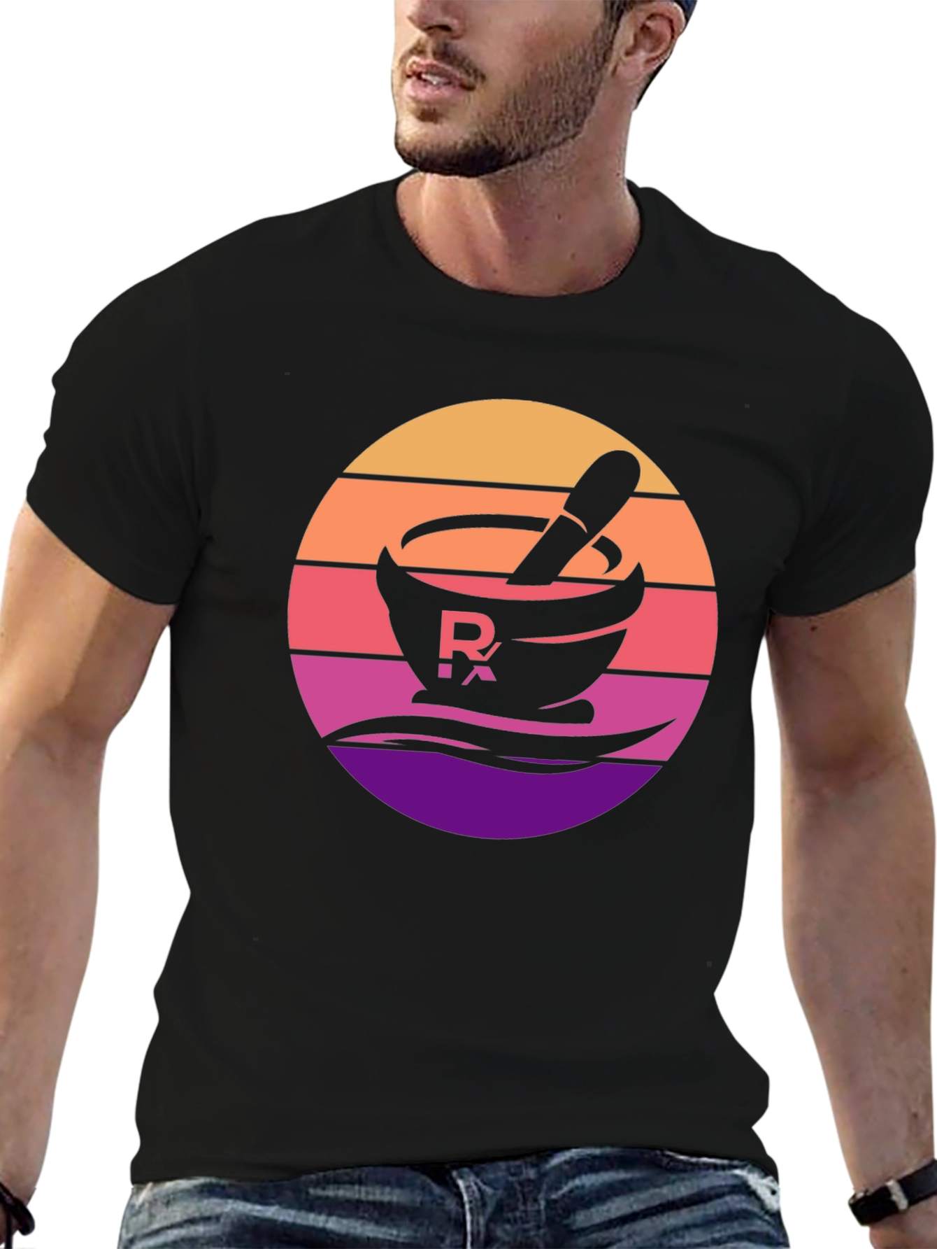 Retro Pharmacy T-Shirt - Mortar and Pestle Design
