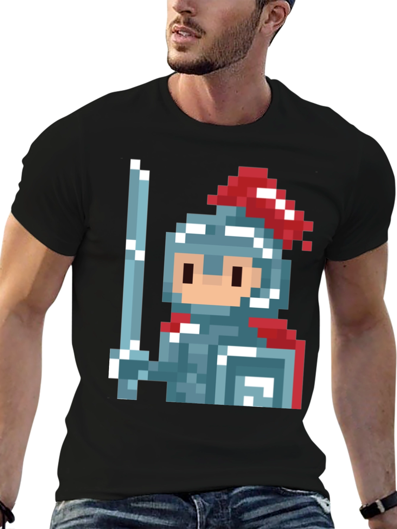 Pixel Knight T-Shirt - Retro Gaming Style
