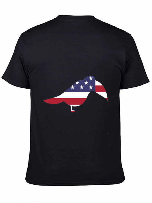 American Flag Turkey Graphic T-Shirt