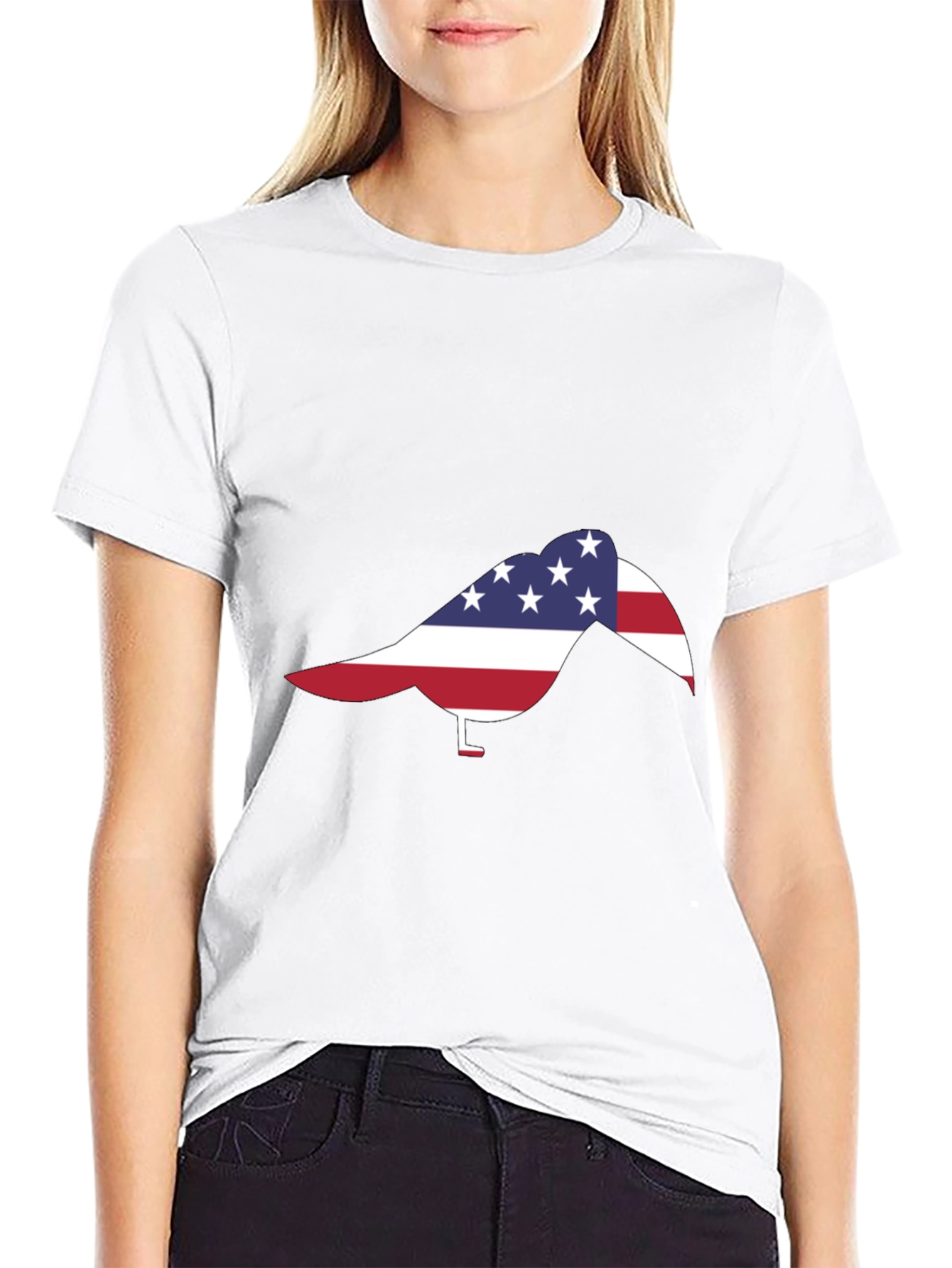 American Flag Turkey Graphic T-Shirt