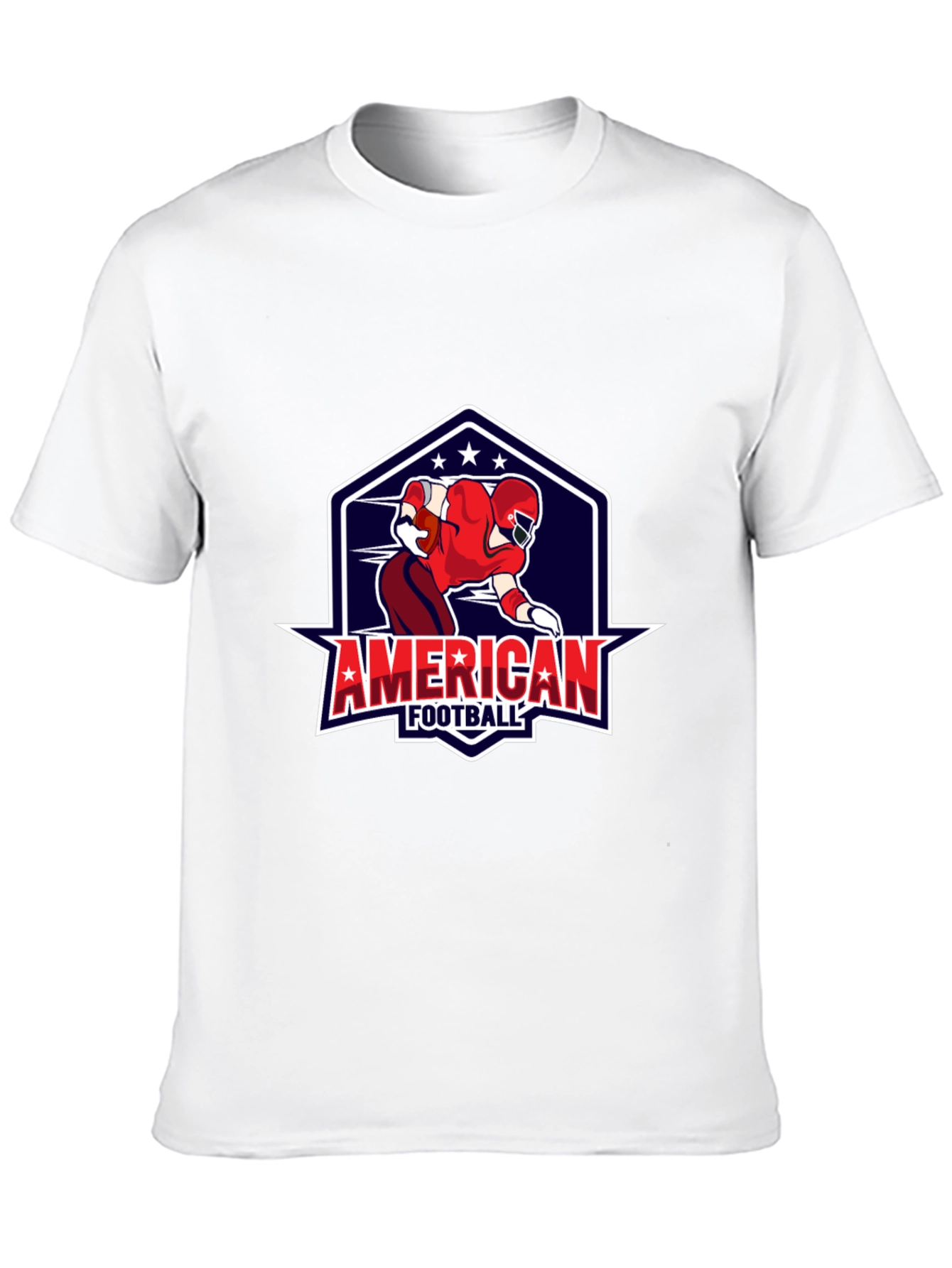 American Football Graphic Print Black T-Shirt