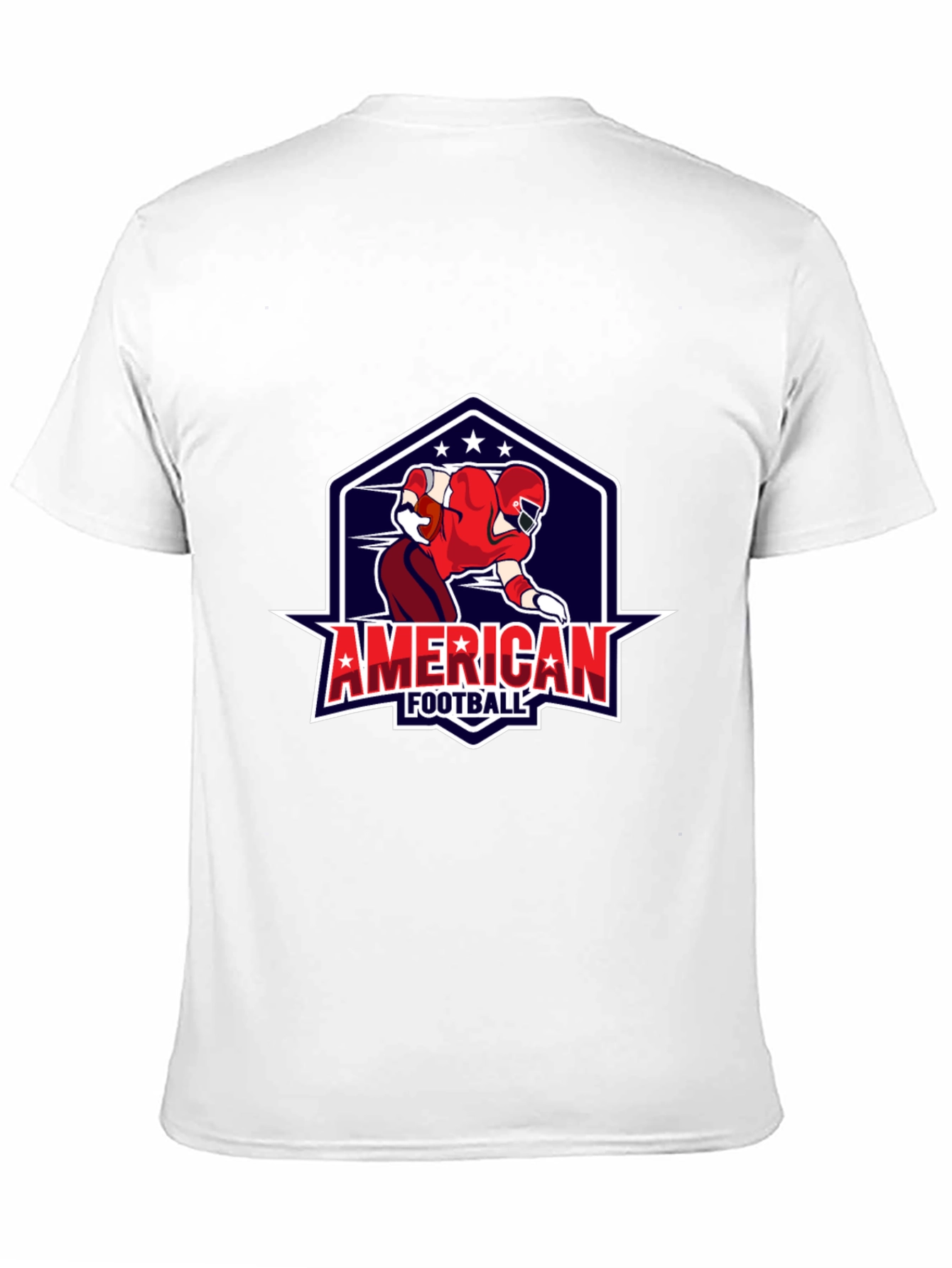 American Football Graphic Print Black T-Shirt
