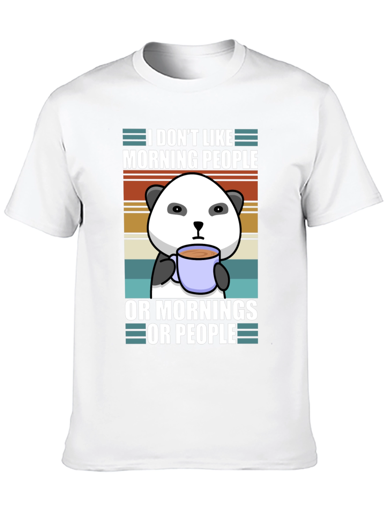I Dont Like Morning People Panda Graphic Tee