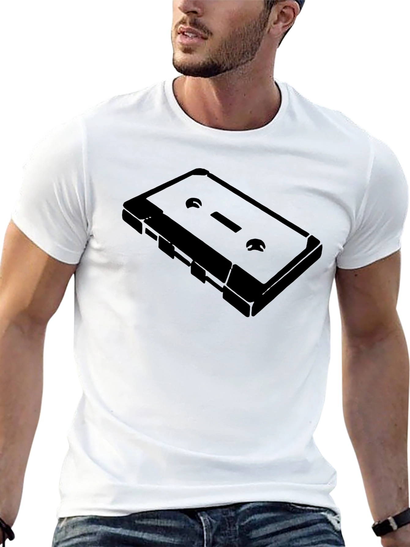 Retro Cassette Tape Graphic Tee - Classic Style