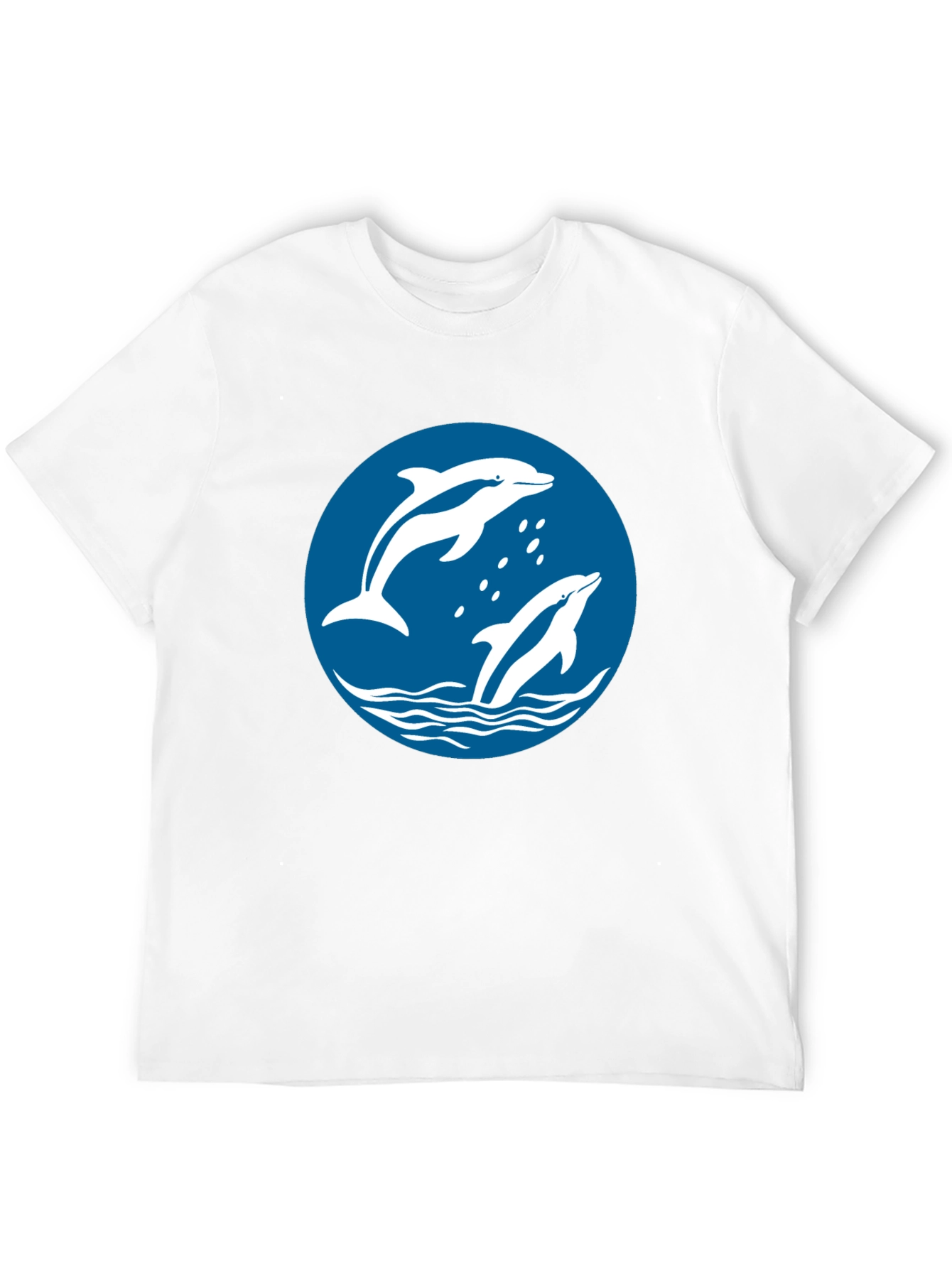 Dolphin Graphic Print Crew Neck T-Shirt