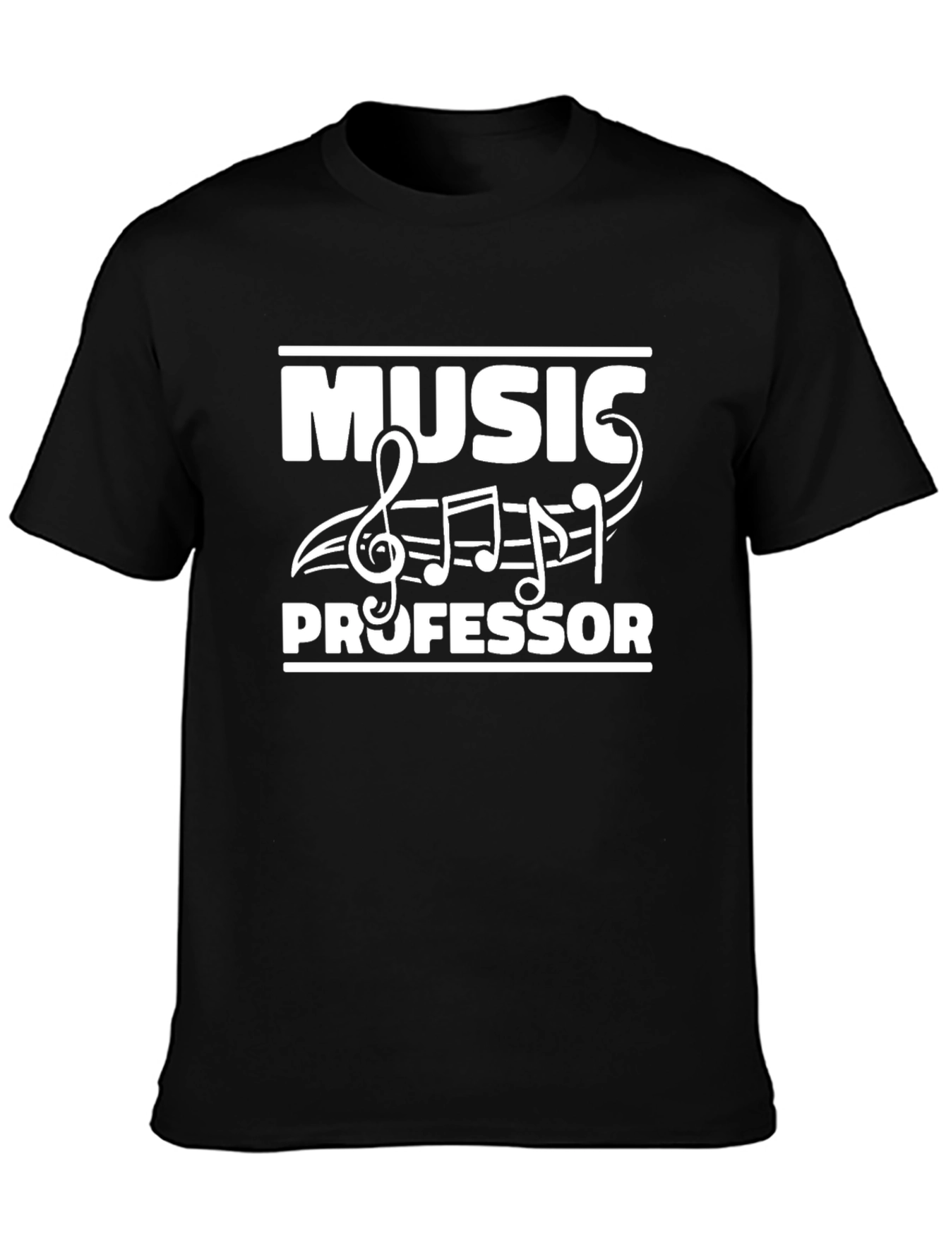 Music Professor Graphic Tee - Black Cotton T-Shirt