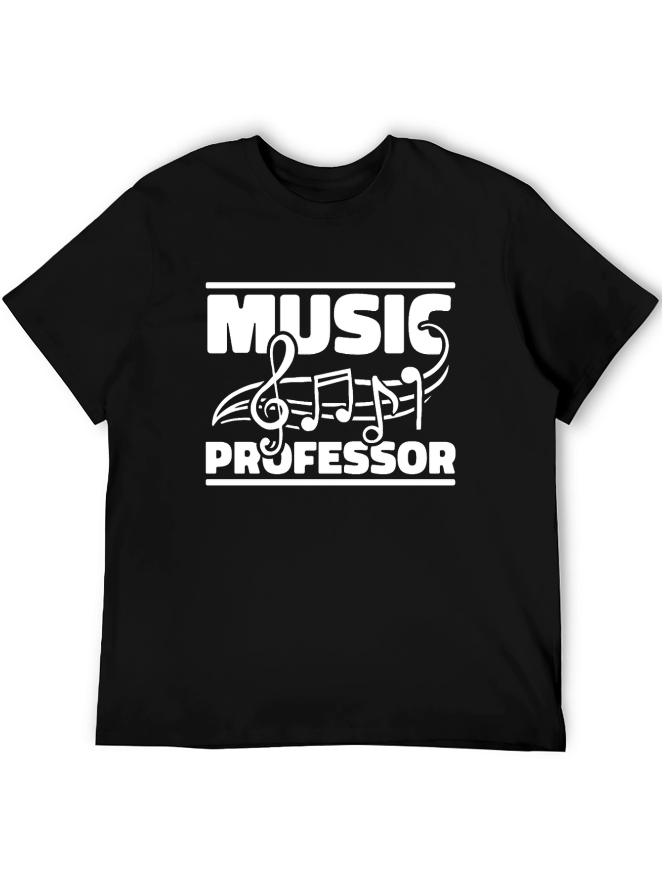 Music Professor Graphic Tee - Black Cotton T-Shirt