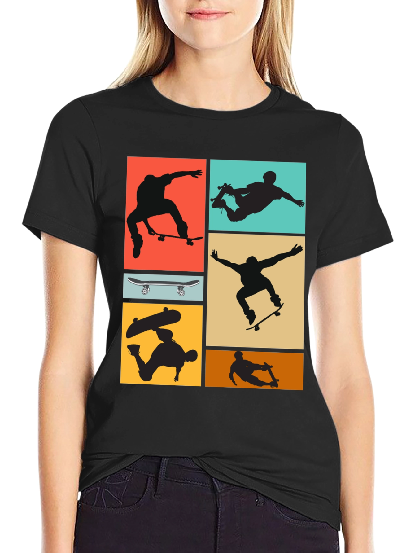 Skateboard Silhouette Graphic Tee
