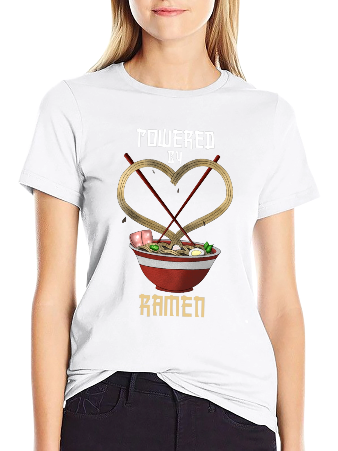 Powered by Ramen Graphic Tee - Unisex Black T-Shirt