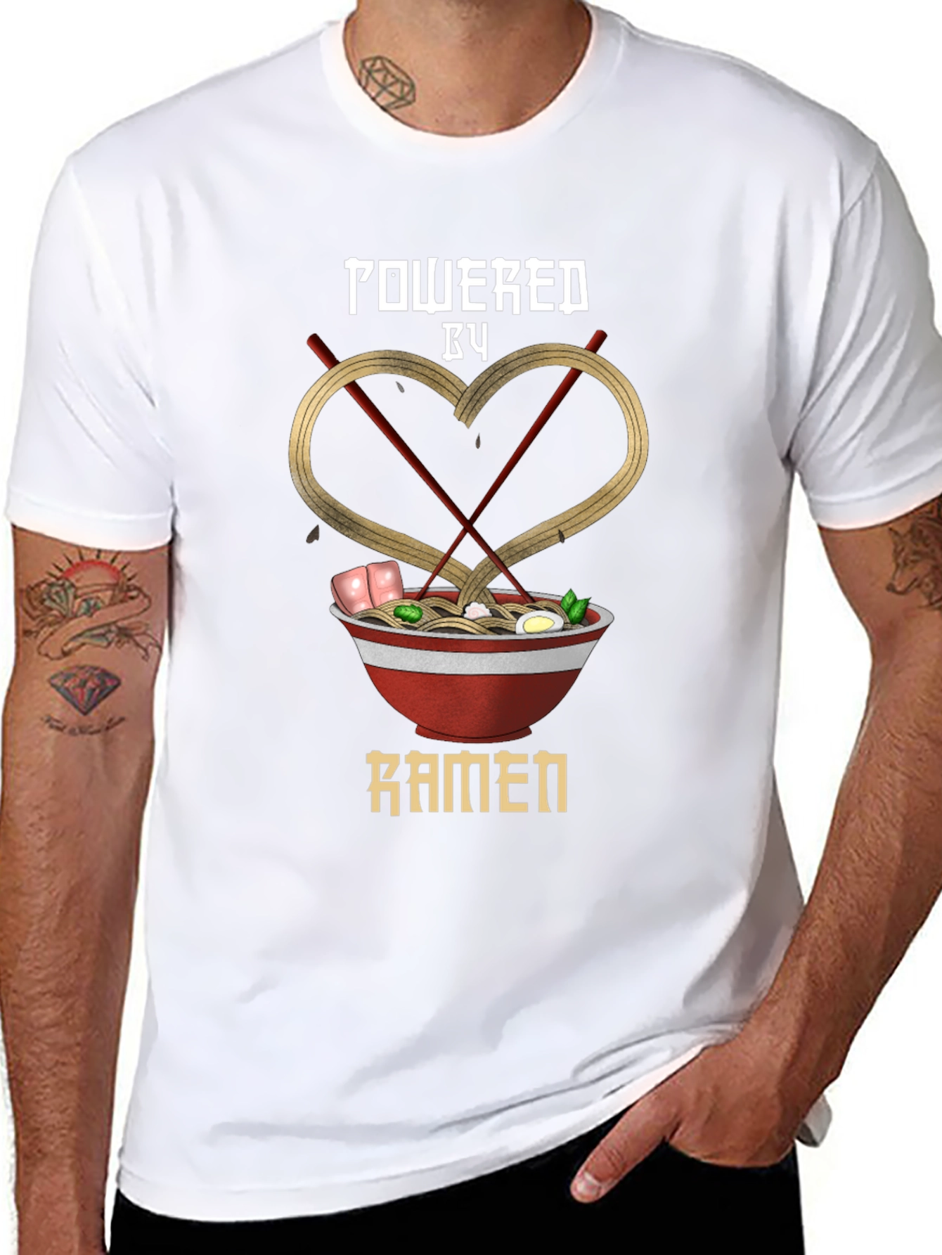 Powered by Ramen Graphic Tee - Unisex Black T-Shirt
