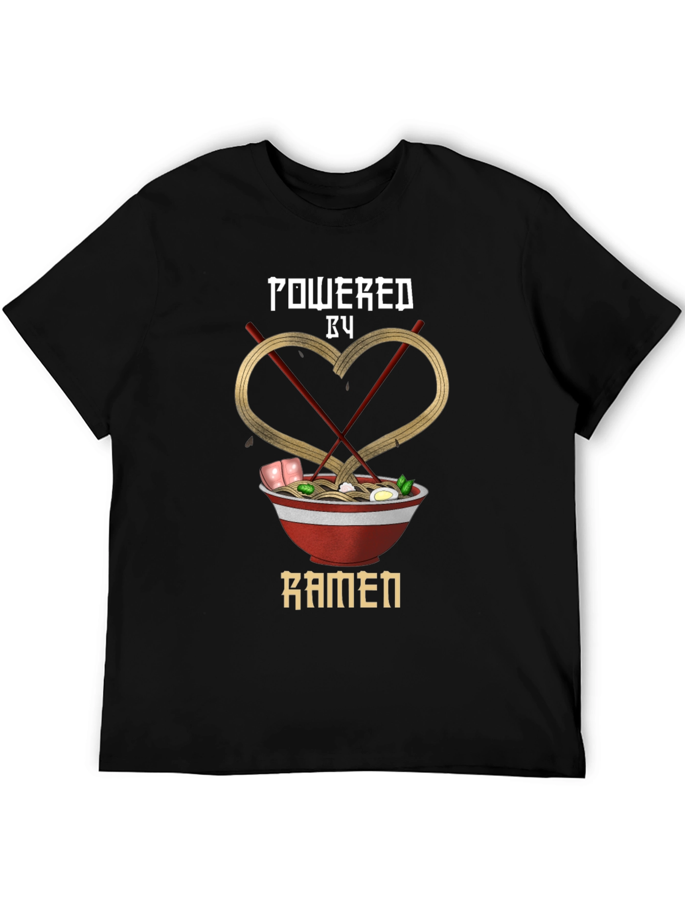 Powered by Ramen Graphic Tee - Unisex Black T-Shirt