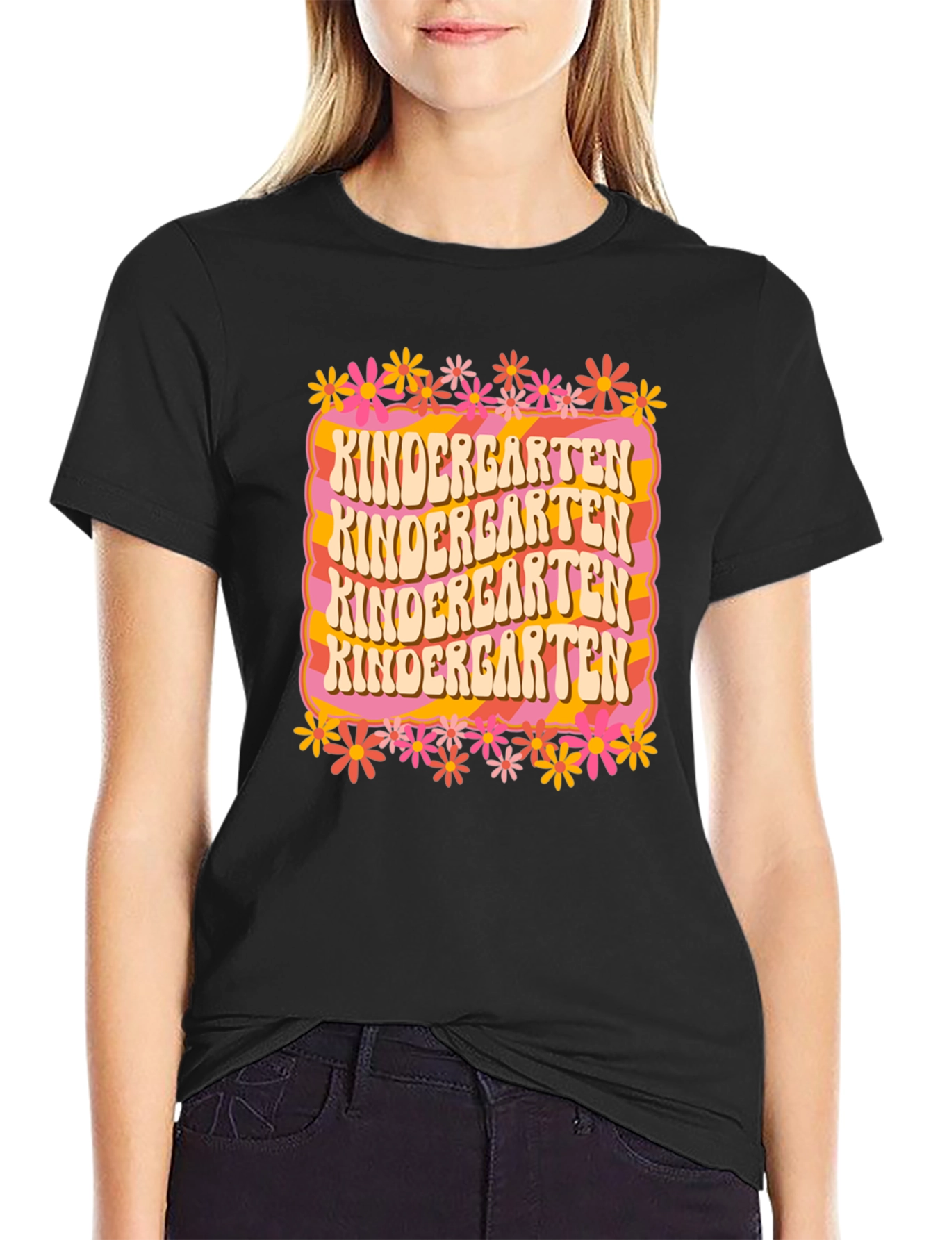 Kindergarten Teacher Retro Graphic T-Shirt