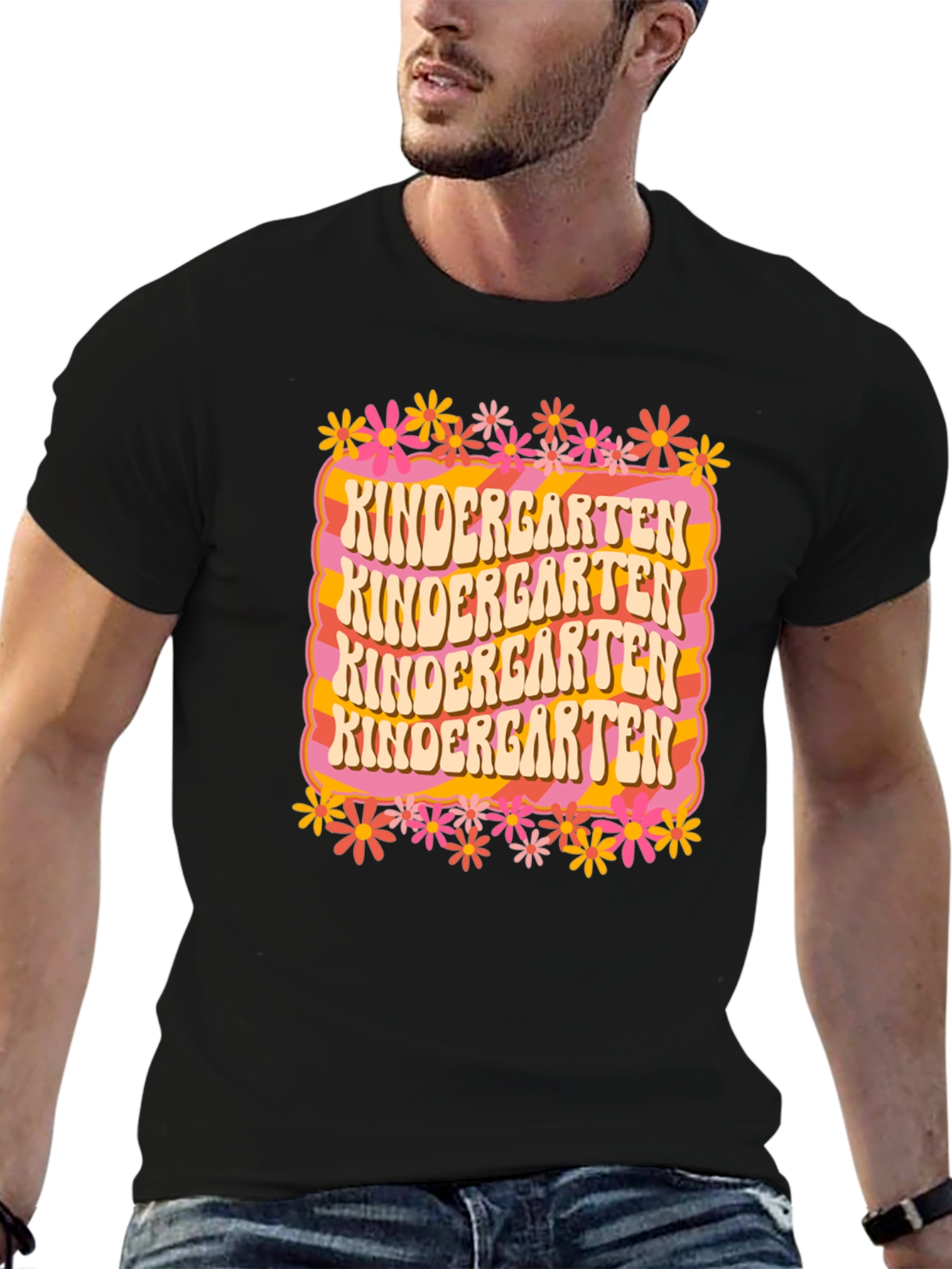 Kindergarten Teacher Retro Graphic T-Shirt