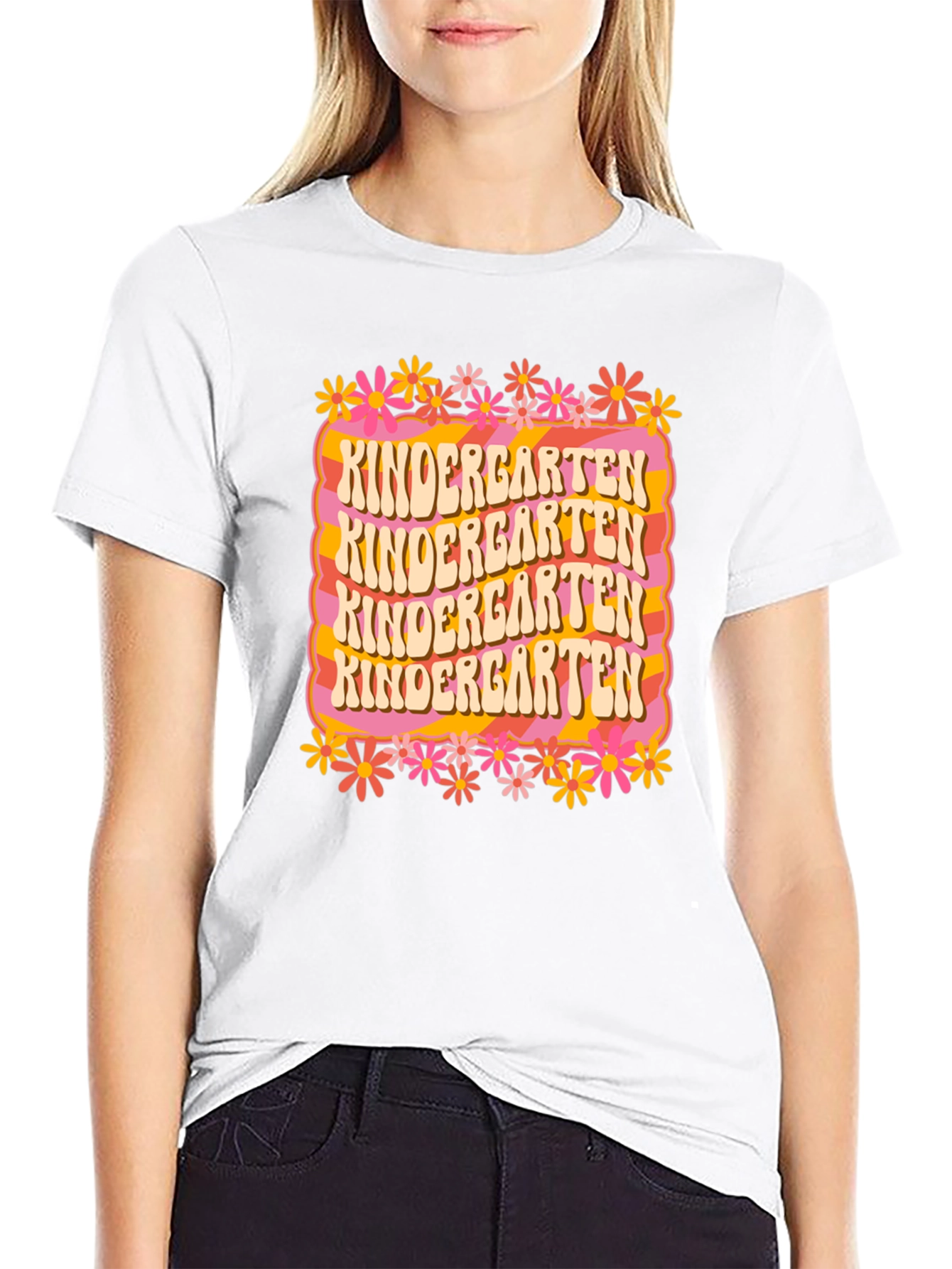 Kindergarten Teacher Retro Graphic T-Shirt