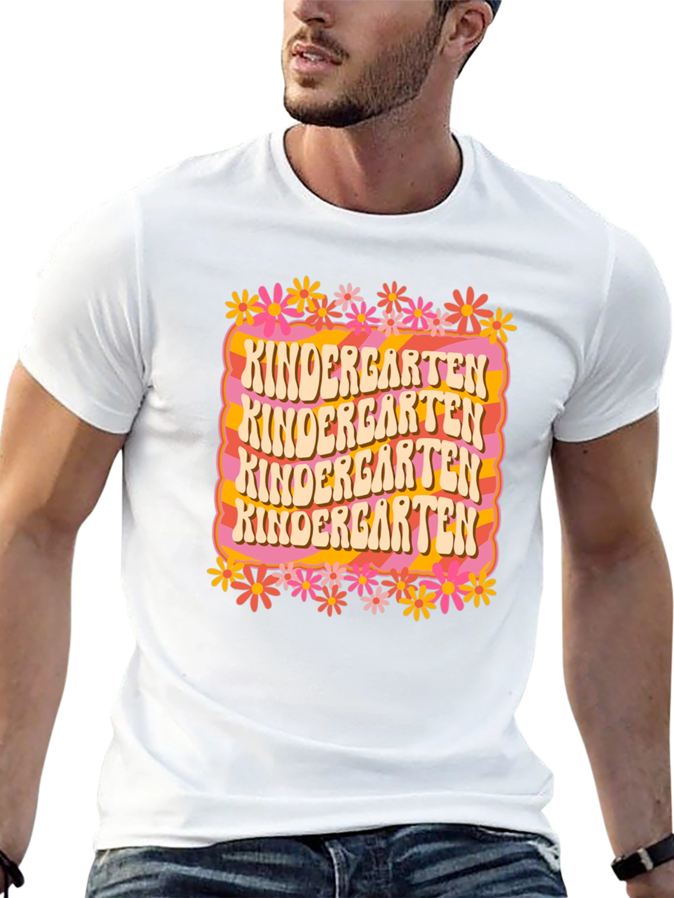 Kindergarten Teacher Retro Graphic T-Shirt