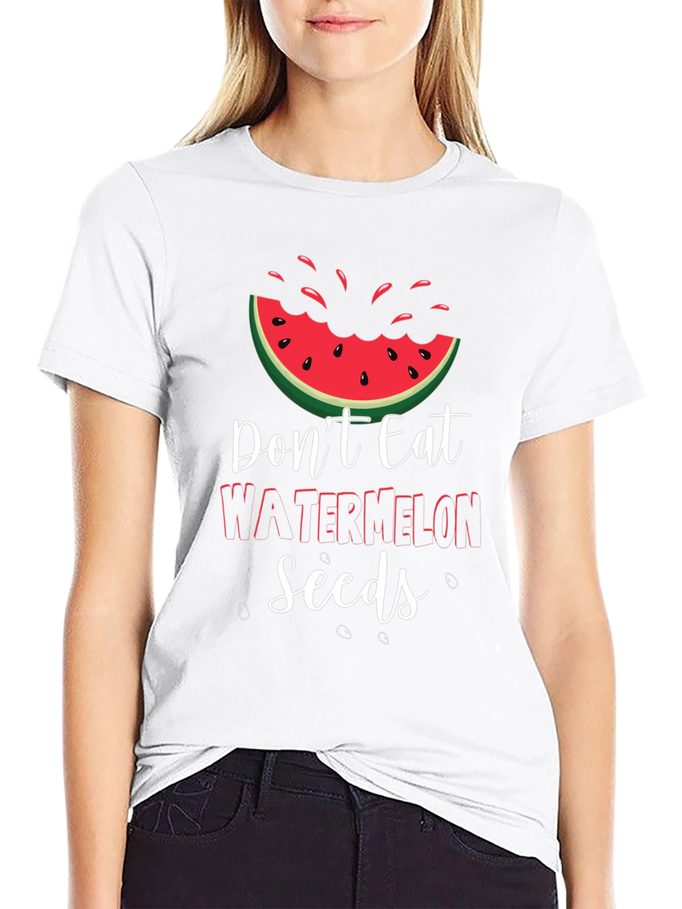 Funny Watermelon Seeds Graphic Tee