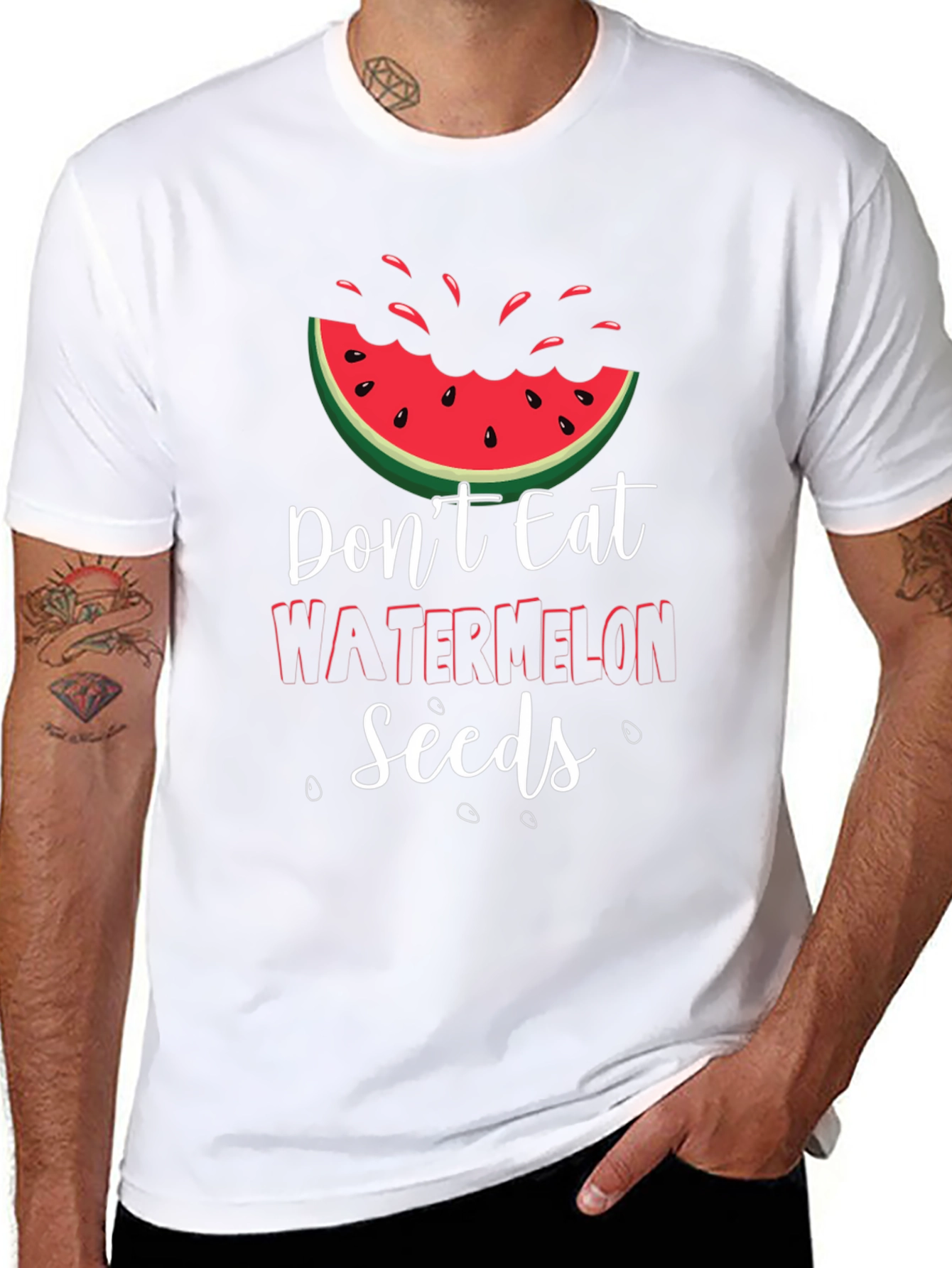 Funny Watermelon Seeds Graphic Tee