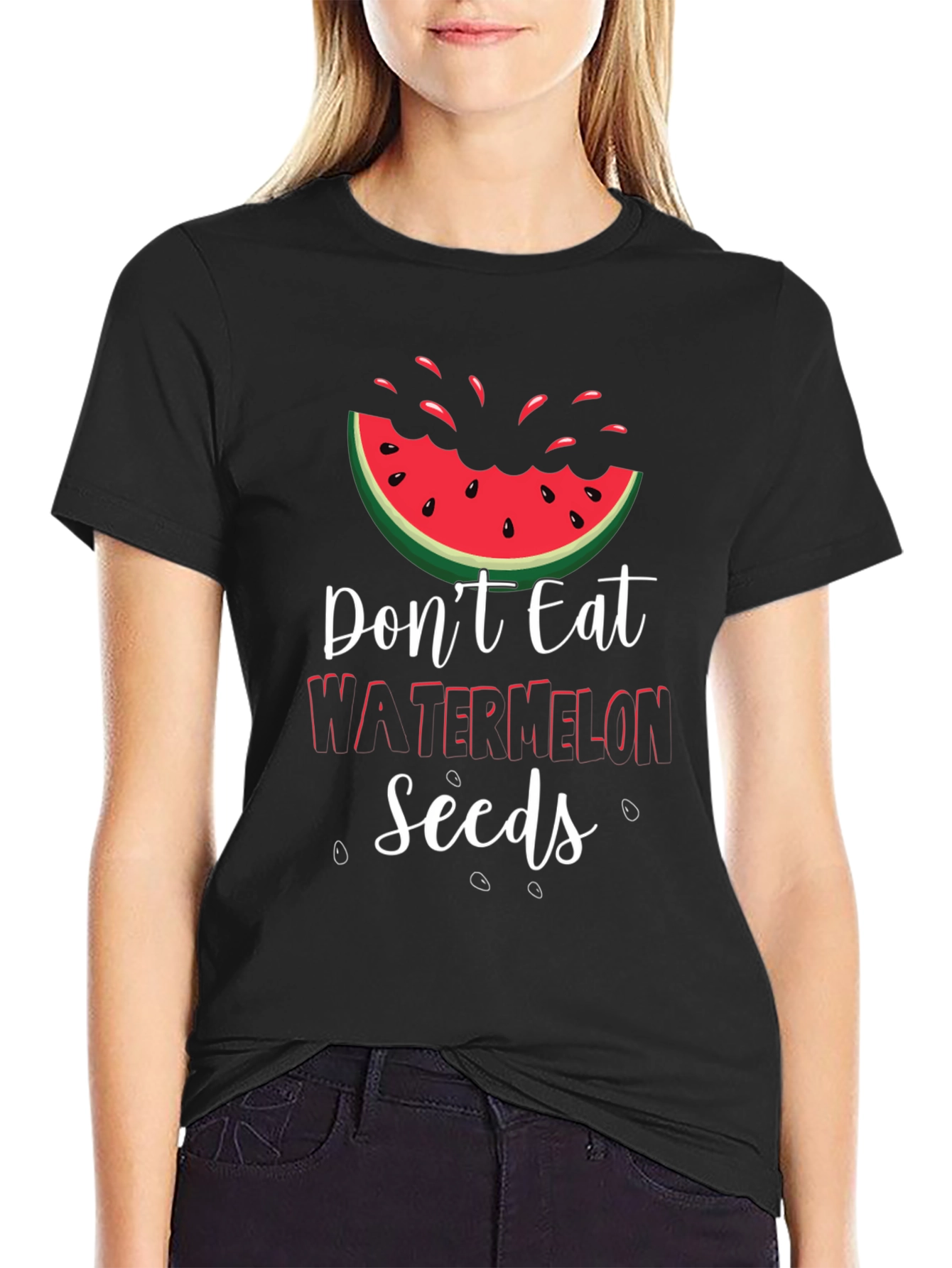 Funny Watermelon Seeds Graphic Tee