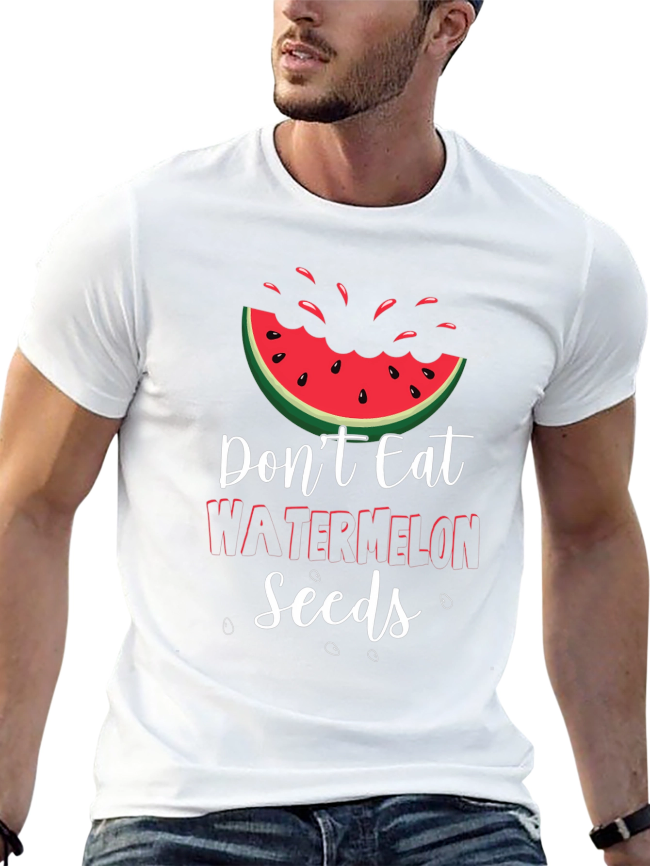 Funny Watermelon Seeds Graphic Tee