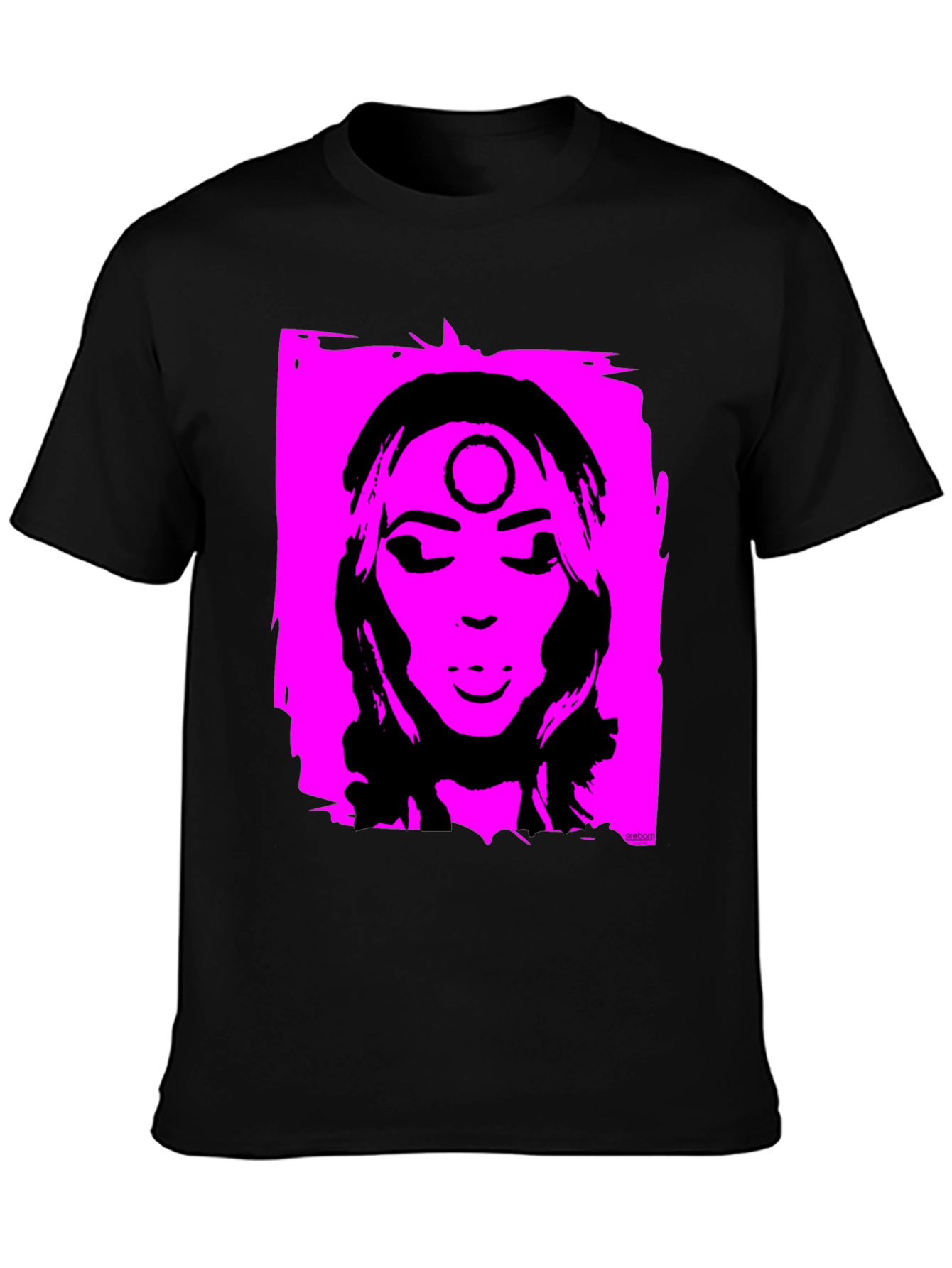 Unique Graphic T-Shirt - Pink & Black Design