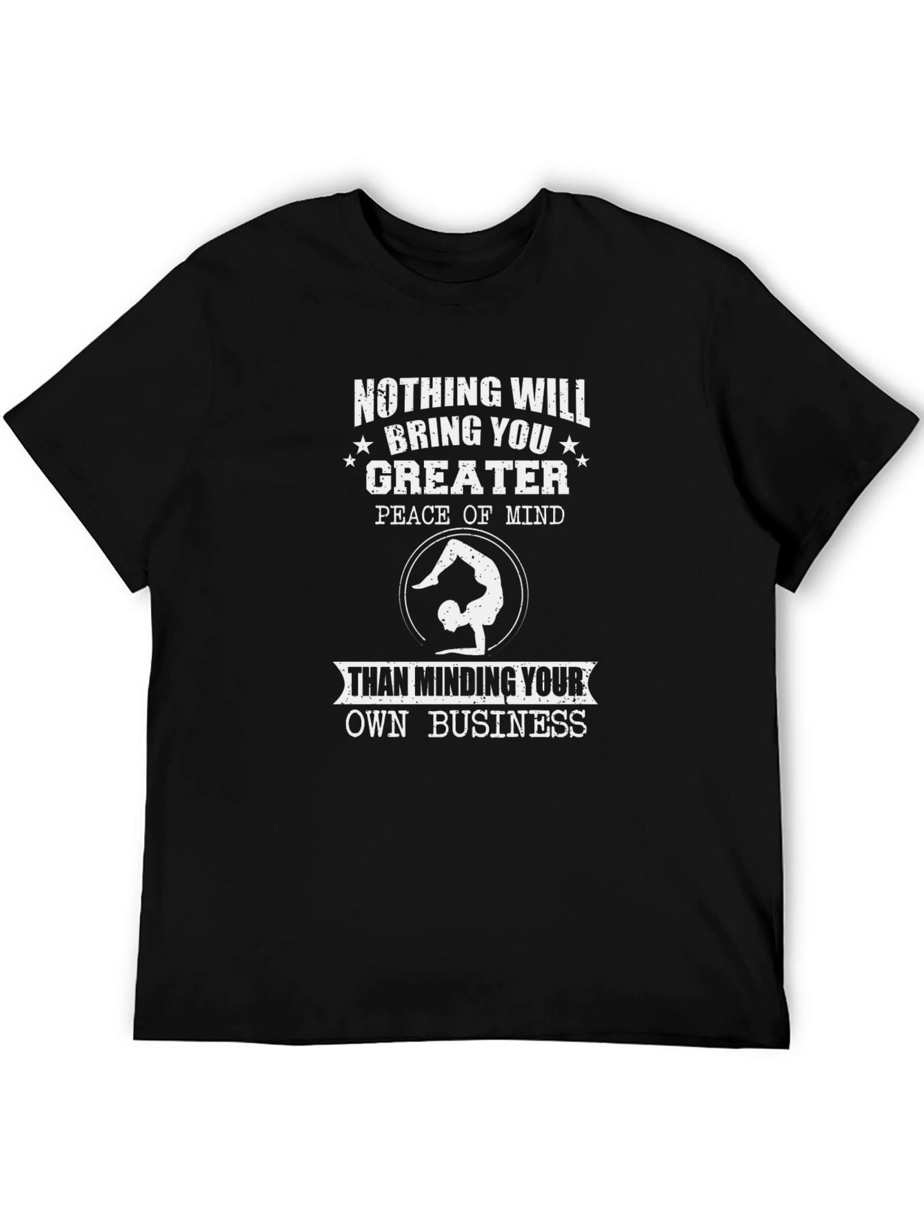 Peace of Mind Black Graphic T-Shirt