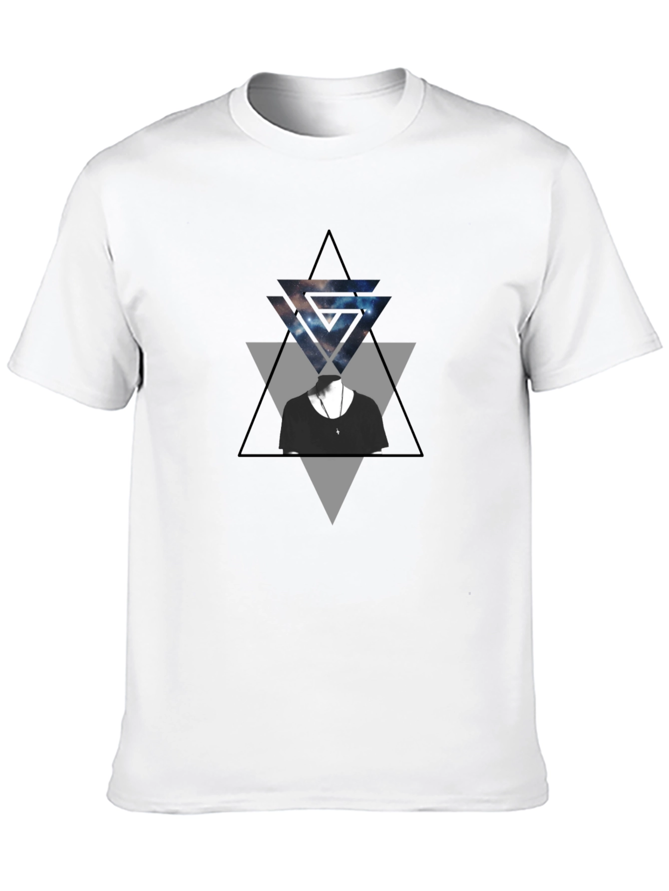 Geometric Galaxy Tee - Stylish Graphic Print T-Shirt