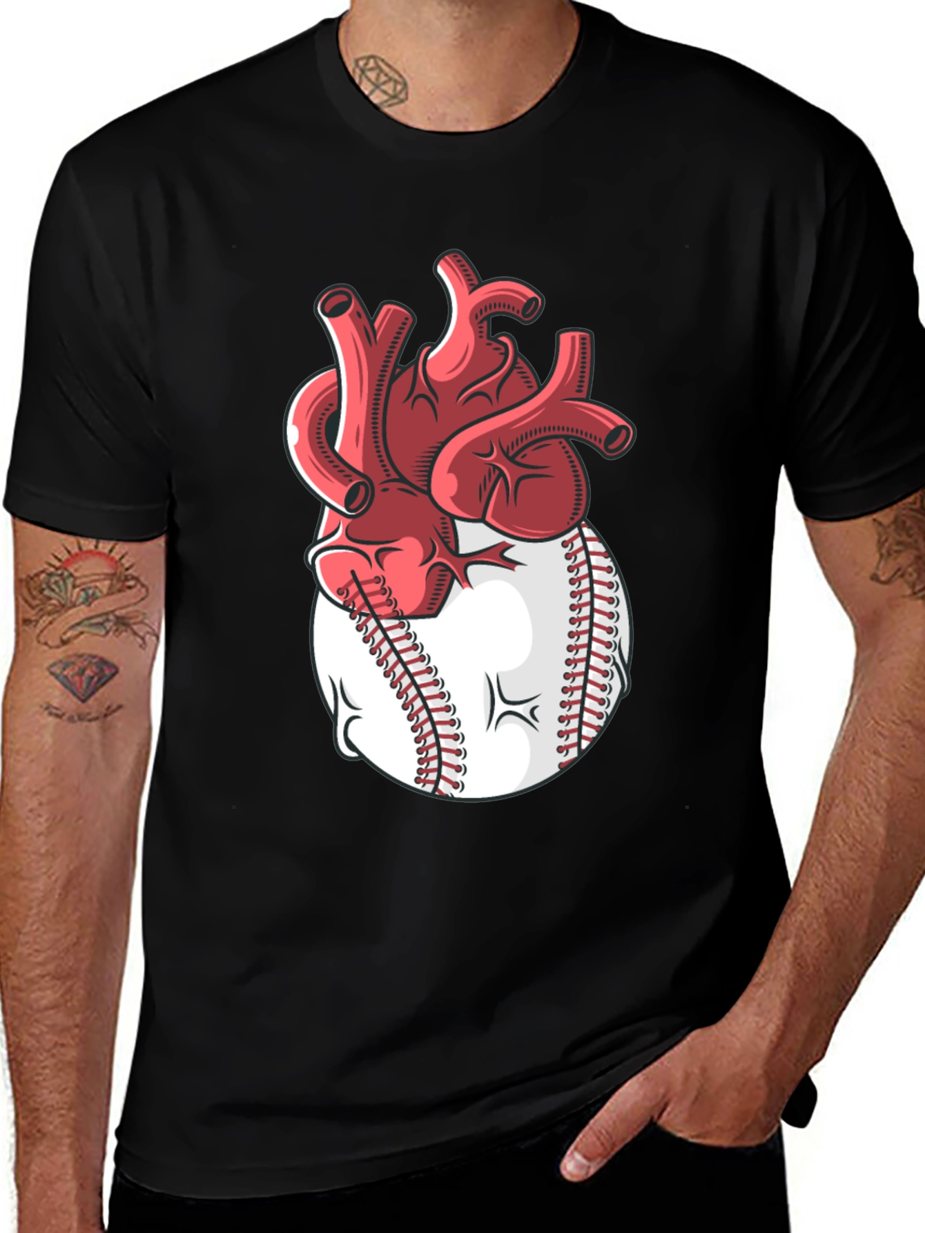 Heart Baseball T-Shirt - Passion for the Game