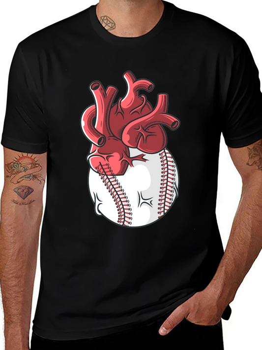 Heart Baseball T-Shirt - Passion for the Game