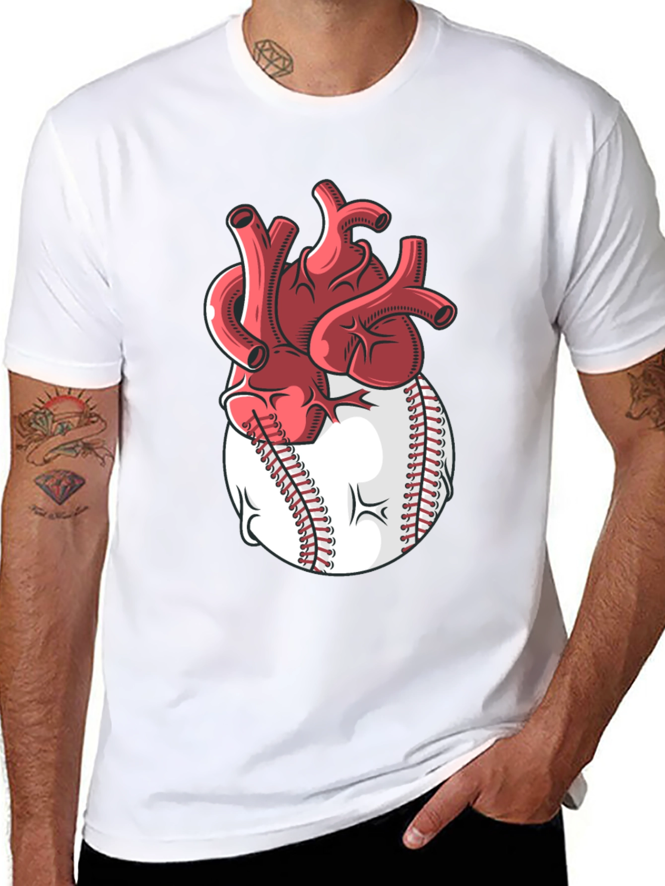 Heart Baseball T-Shirt - Passion for the Game