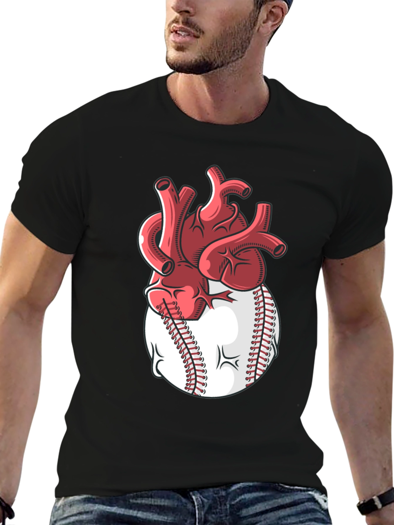 Heart Baseball T-Shirt - Passion for the Game