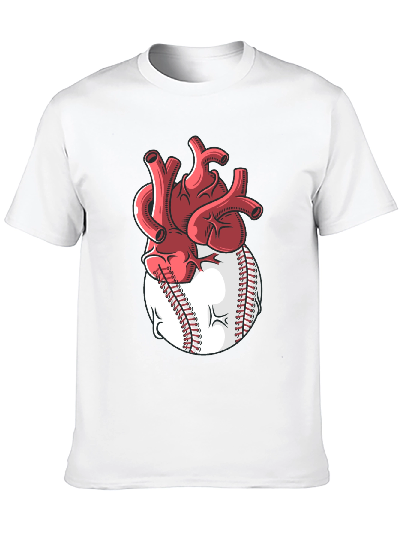 Heart Baseball T-Shirt - Passion for the Game