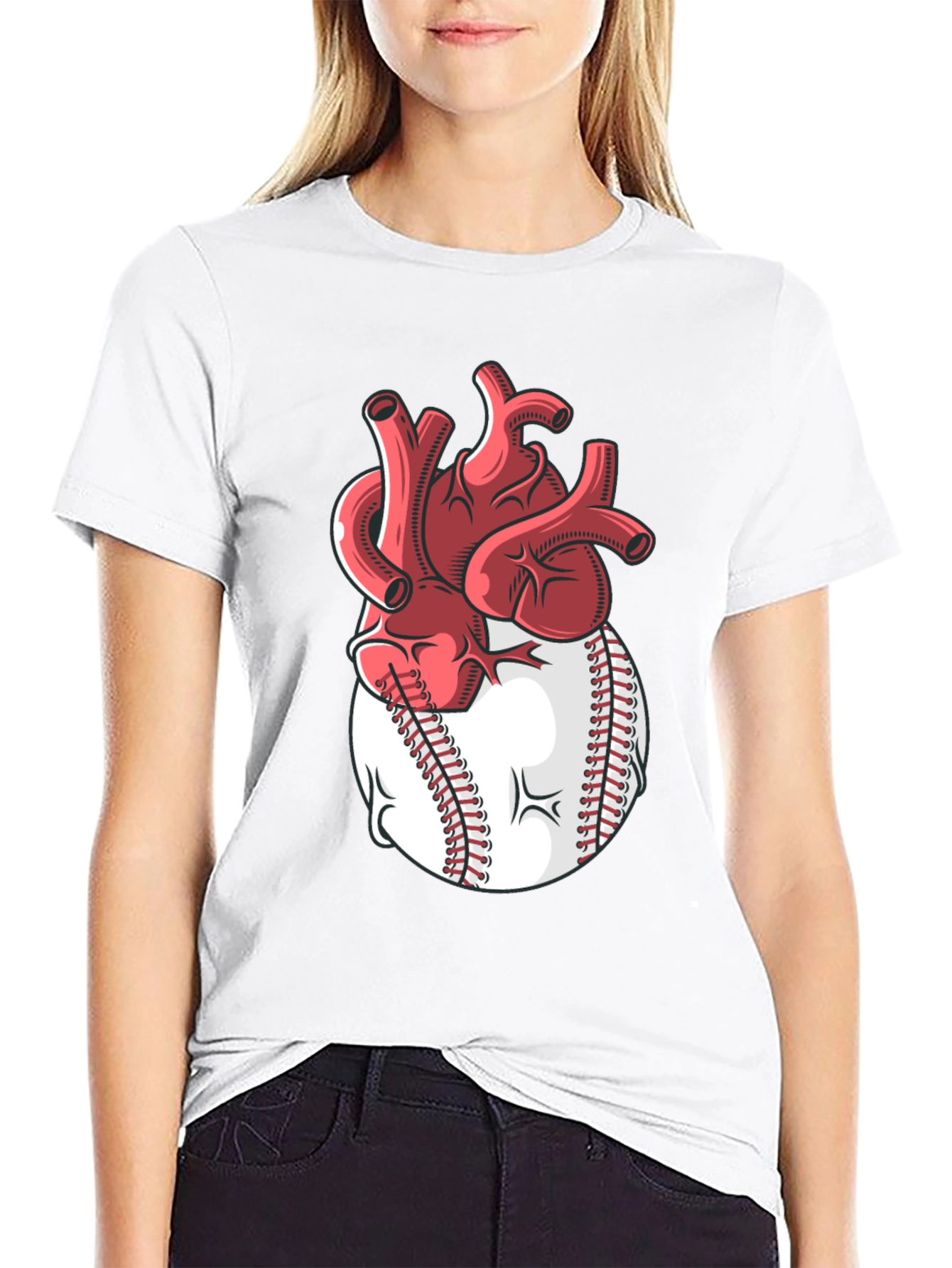 Heart Baseball T-Shirt - Passion for the Game