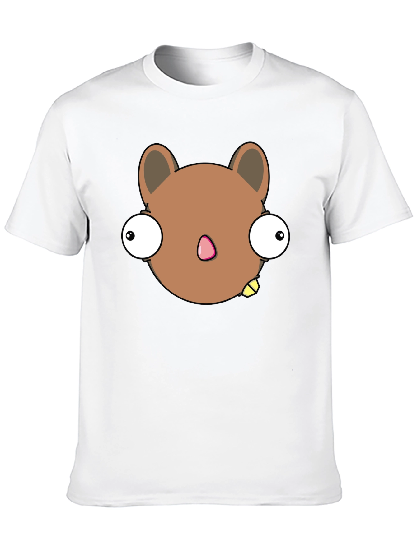 Funny Cartoon Animal Black Graphic T-Shirt
