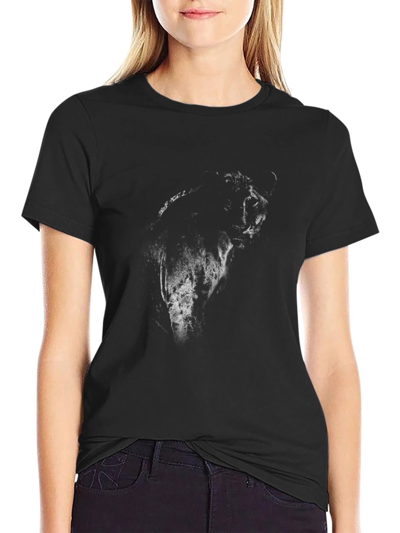 Black Bear Graphic Print T-Shirt
