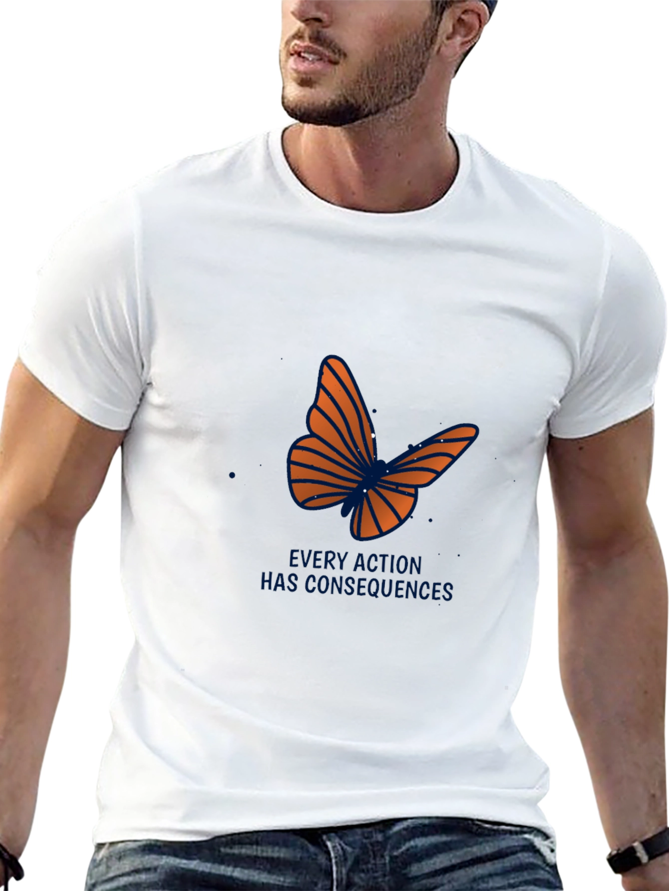 Butterfly Effect Graphic Tee - Black