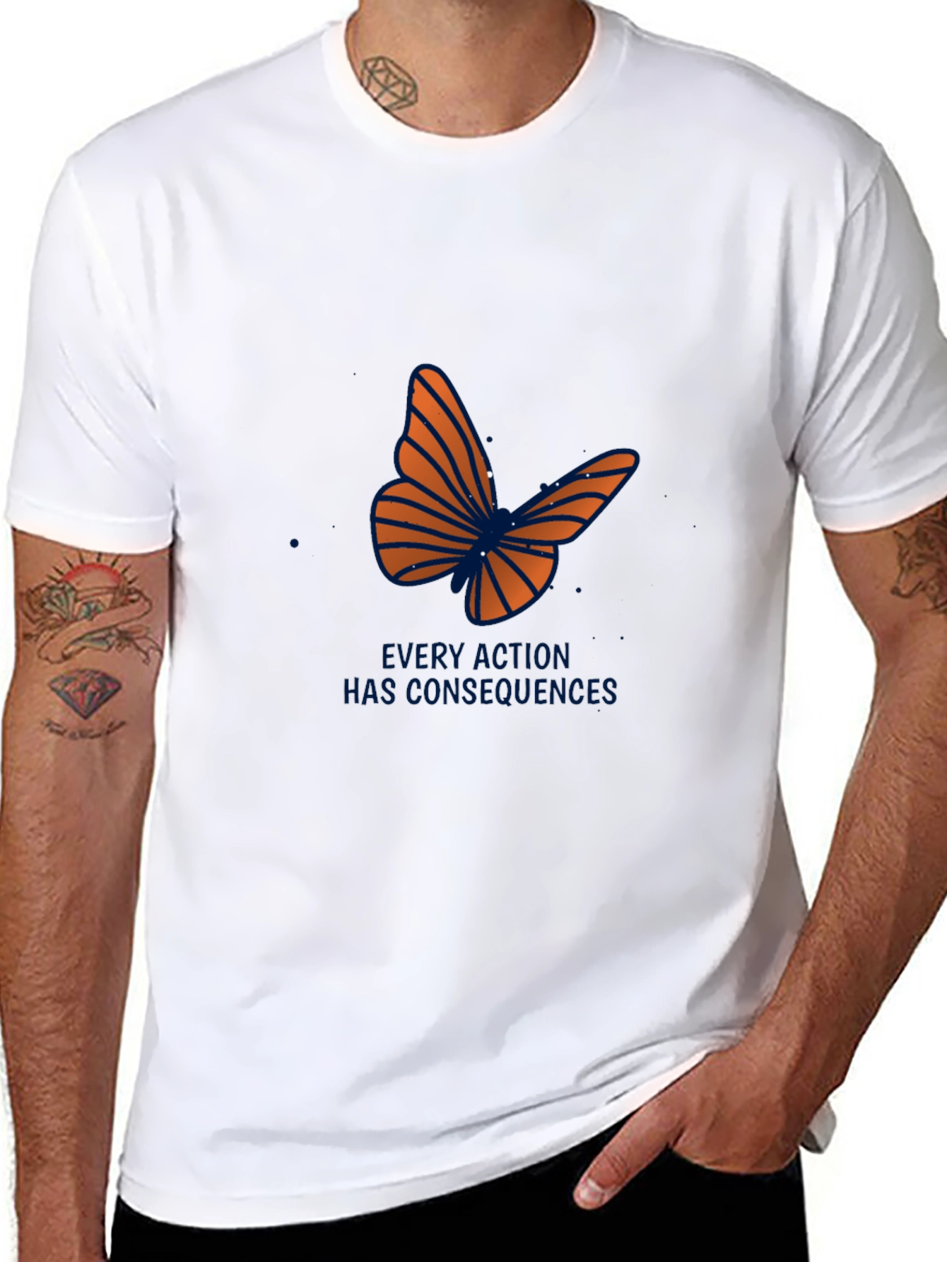 Butterfly Effect Graphic Tee - Black