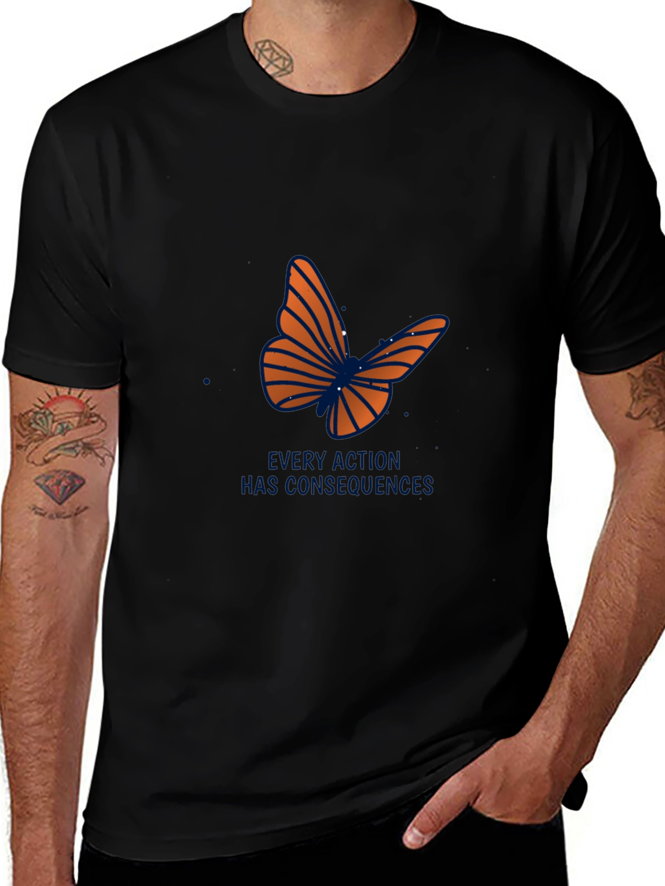 Butterfly Effect Graphic Tee - Black