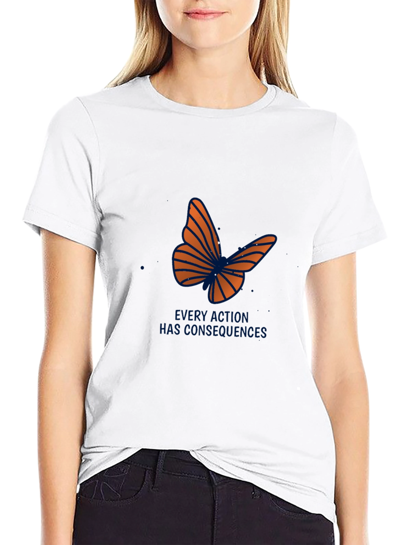 Butterfly Effect Graphic Tee - Black