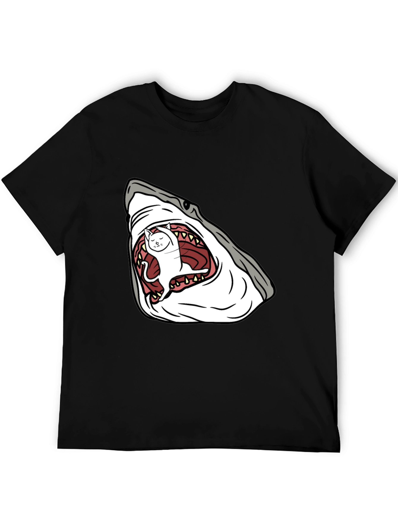 Shark Cat T-Shirt - Funny Graphic Tee
